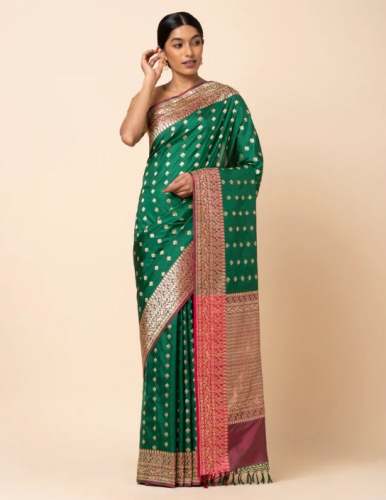 Premium Quality Maharani Silk Saree For Women by Aadyam Handwoven