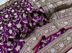 Fancy Katan Silk Jamawar Saree For Women