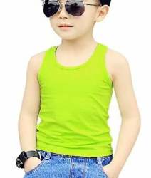 Parrot Green Kids Vest Sando