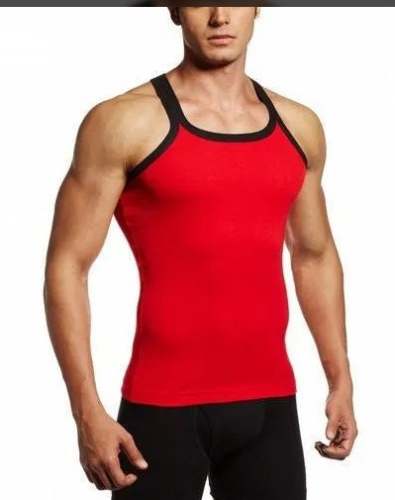 Red Cotton Gym Vest for Mens by Vivaan enterprise