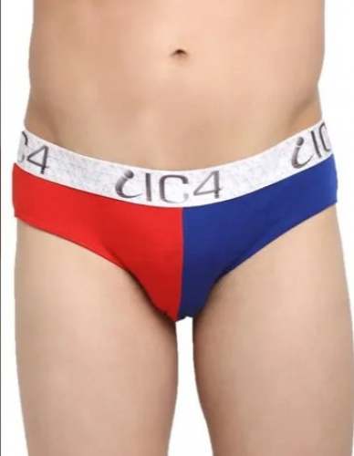 Mens Red and Blue Cotton Brief 