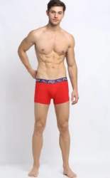 Plain Red Cotton Underwear for Men