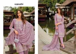 Fancy ZAIRA Catalog Chiffon Embroidery Work Ready Made Suit