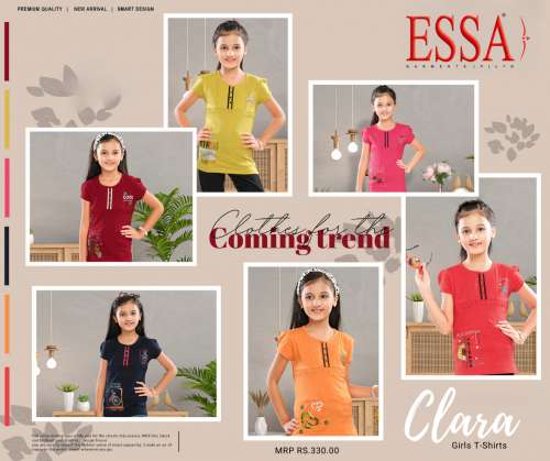 GIRLS T-SHIRTS 100% COTTON - CLARA by Essa Garments Private LIMITED
