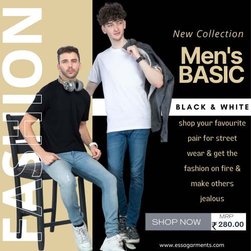 Mens Basic (Black & White) Tess