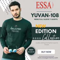 100% COTTON MENS FULL SLEEVE T-SHIRTS- YUVAN-108