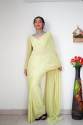 Plain Georgette Ready To Wear Saree thumb 1