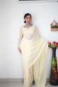Plain Georgette Ready To Wear Saree thumb 2