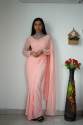 Plain Georgette Ready To Wear Saree thumb 3