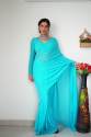 Plain Georgette Ready To Wear Saree thumb 4
