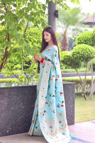 Trendy Dola Silk Saree Zari Weaving Work Saree by Star Clothing