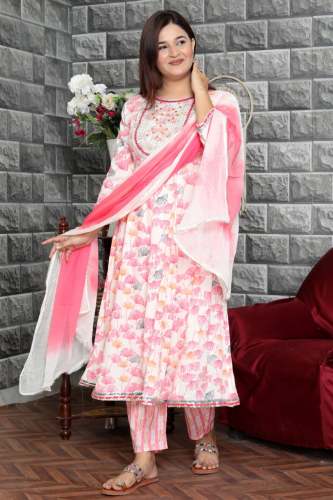 Beautiful Ladies Printed Kurti with Pant And Dupatta