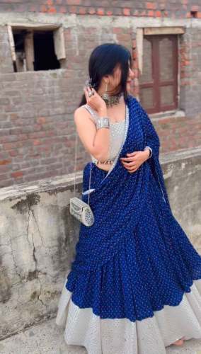 Embroidery with Sequnce work Unstiched Lenegea Choli
