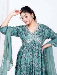 Gorgeous on your classic event with vibrant color Alia cut kurtiset