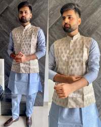 Heavy Banglori Silk Kurta Pant Koti set Ready to Wear in best 4 Trending Color