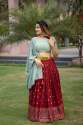 Ladies Sequins and Embroidery Thread Work Lehenga 