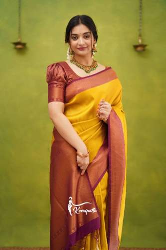 Ladies Soft lichi silk saree with extraordinary design 