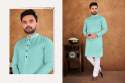 Multi color sequins cotton silk stitched mens kurta  thumb 3