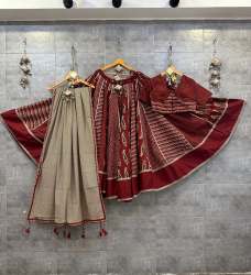 Pure cambric cotton 32 kali chaniya choli 