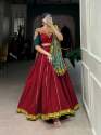 Pure Cotton Garba Special Lehenga Choli With Gamthi Work Blouse  thumb 2