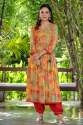 Womens Muslin Multi-color Alia Cut Kurti Pant and Dupatta thumb 19
