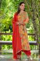 Womens Muslin Multi-color Alia Cut Kurti Pant and Dupatta thumb 7