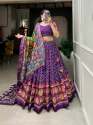 Beautiful Printed Tussar Silk Ready Made Lehenga Choli 