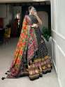 Beautiful Printed Tussar Silk Ready Made Lehenga Choli  thumb 4