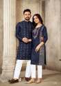 Couple Combo Cotton Kurta Set thumb 4