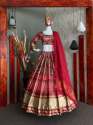 Designer Zari Printed Satin Lehenga Choli With Cancan thumb 3