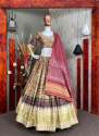 Designer Zari Printed Satin Lehenga Choli With Cancan thumb 7