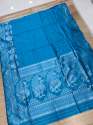 Fancy Blue Banarasi Soft Lichi Silk Saree thumb 8