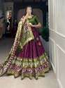 Fancy Tussar Silk Festive Wear Chaniya Choli thumb 1