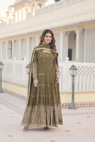 Faux Georgette With Sequence Embroidery Work Suit by Hari Ichchha Creation