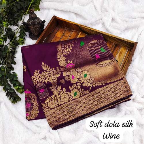 New Collection Dola Silk Jacquard Work Saree