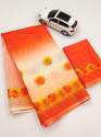 New Collection Plain Linen Jai Shree Ram Printed Saree thumb 2