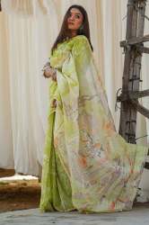 New Collection Printed Linen Saree