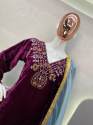 New Collection Sequence Embroidery Work Suit Pant And Dupatta thumb 1