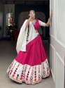 Pink color Designer Pure Cotton Original Mirror Work Lehenga Choli thumb 3