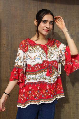 Printed Imported Stylist Western Top