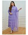 Pure Chanderi Silk Purple Suit For Women thumb 2