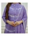 Pure Chanderi Silk Purple Suit For Women thumb 3
