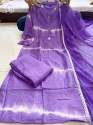 Pure Chanderi Silk Purple Suit For Women thumb 4