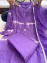 Pure Chanderi Silk Purple Suit For Women thumb 6