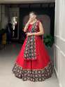 Red color Patola Print Navaratri Ready to Wear Lehenga Choli thumb 2