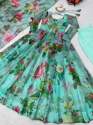 Silk Printed Organza Ready Made Gown thumb 2
