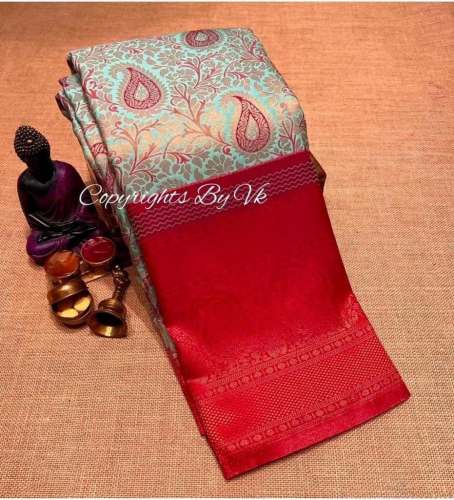 Soft Lichi Silk Jacquard Work Saree