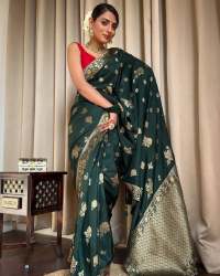 Trendy Banarasi Soft Silk Zari Weaving Saree