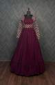 Trendy Cotton Long Sequin Embroidery Gown  thumb 3