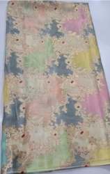44 Inches Floral foil Print Fabric 